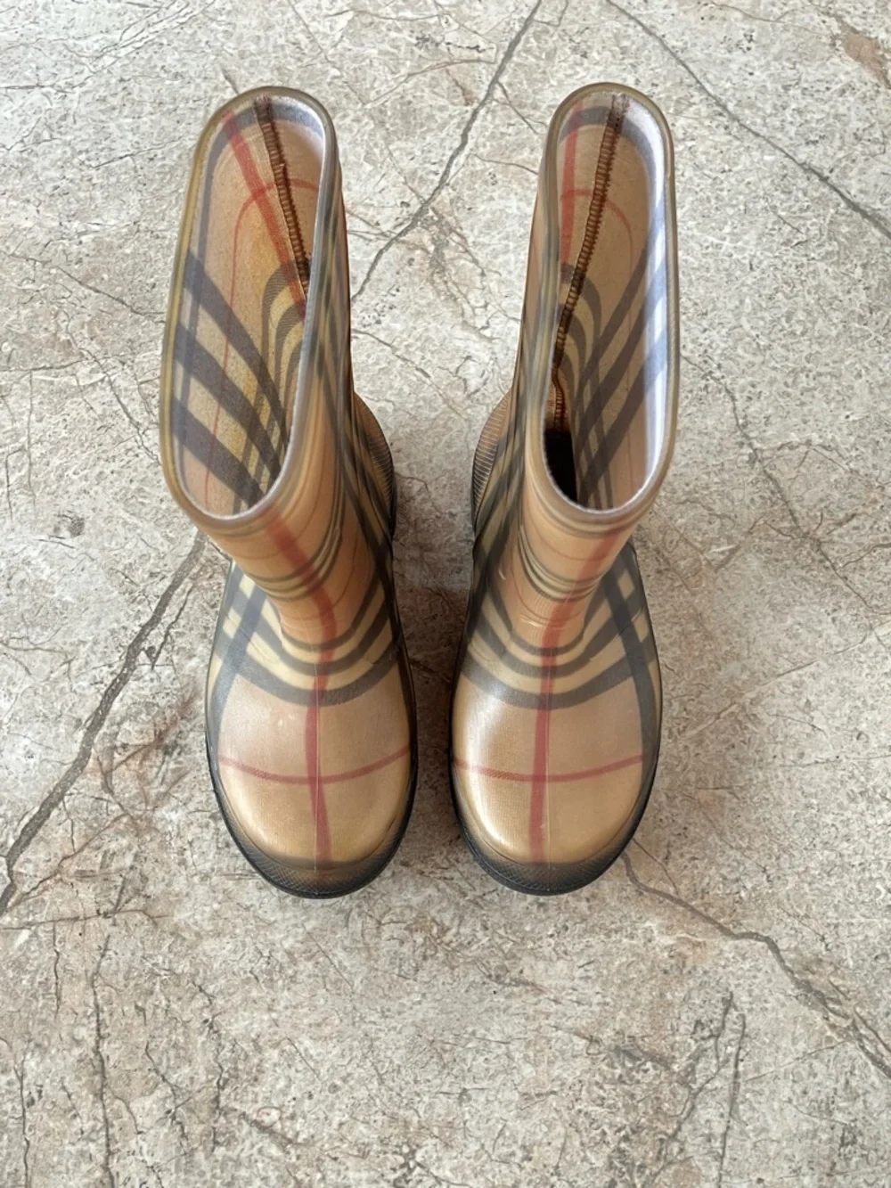 Burberry Classic Nova Check Rubber Rain Boots